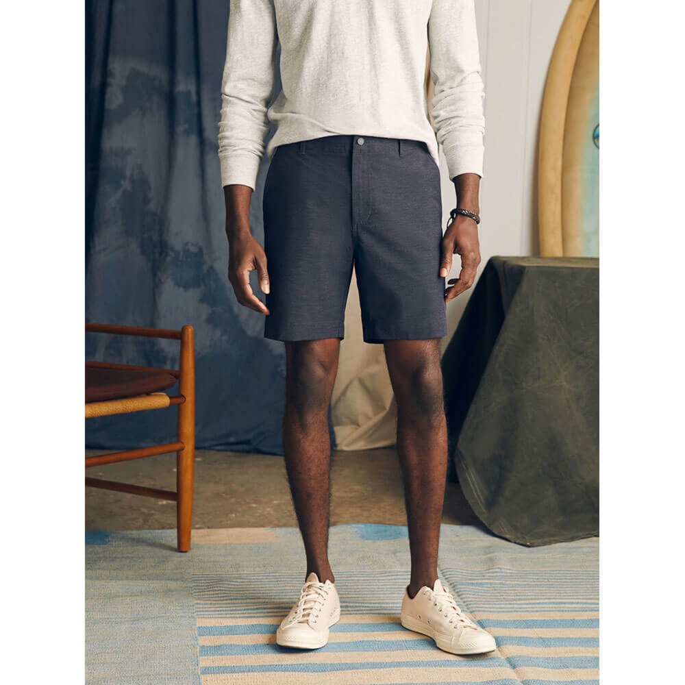 Faherty 7-Inch Belt Loop All Day Shorts - Charcoal Mens 38
